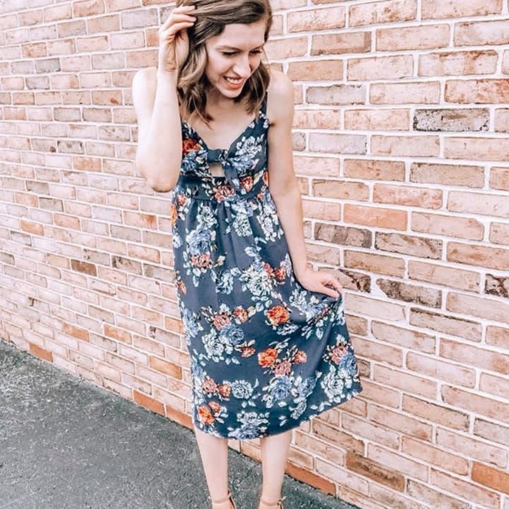 Floral Blue Dress